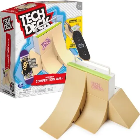 Tech Deck X-Connect Park Creator Competition Wall - Aanpasbare en opbouwbare schansset met uniek fingerboard