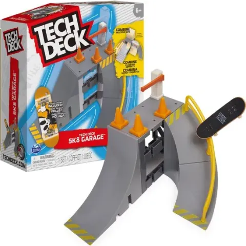 Tech Deck X-Connect Park Creator Sk8 Garage - Aanpasbare en opbouwbare schansset met uniek fingerboard