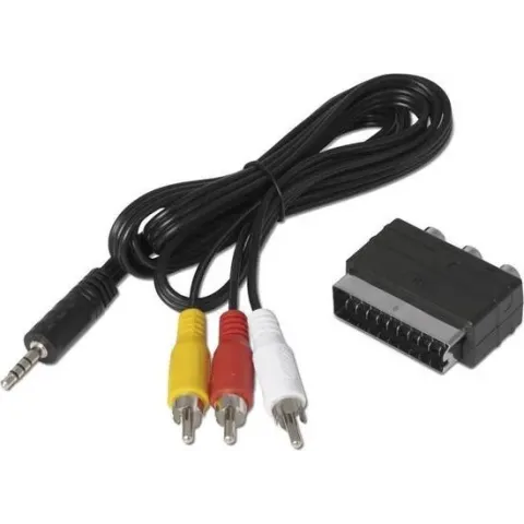TechniSat 0000/3649 video kabel adapter RCA 3 x RCA Zwart
