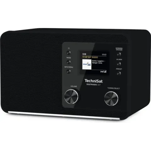 TechniSat DIGITRADIO 307 radio DAB+, FM AUX, DAB+, FM Alarm klok, zwart