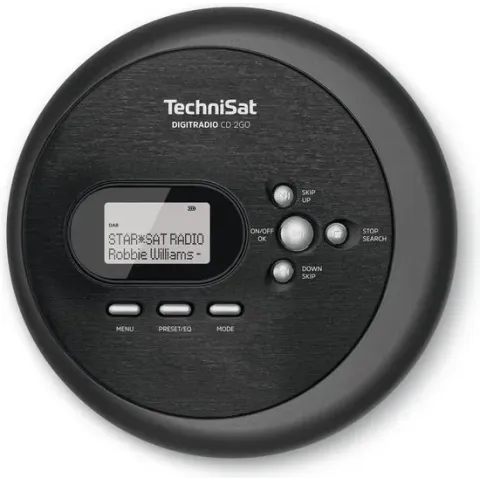 TechniSat DIGITRADIO CD 2GO - discman - DAB+ en FM radio - Zwart