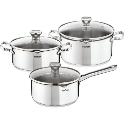 Tefal Duetto 3-delige kookset -  Steelpan Ø  16 cm, kookpan Ø  20/24 cm