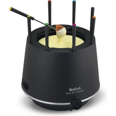 Tefal Inox & Design EF2658 - Elektrische Fonduepan - 8 Fonduevorkjes
