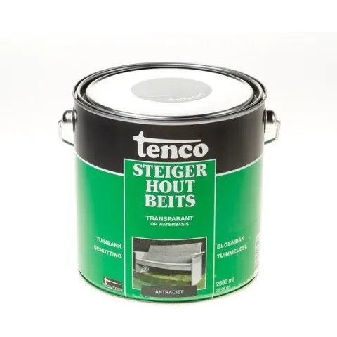 Tenco steigerhoutbeits antraciet - 2 5 liter