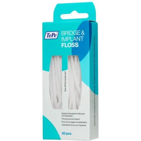 Tepe Floss Bridge & Implant - Flosapparaten - 30 stuks - Wit