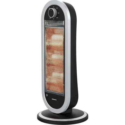 Termozeta - Halogeenkachel - 1200 Watt - Straalkachel - 3 Standen - Warmte - Automatische Draaifunctie - Overhittingsprotectie - Zwart