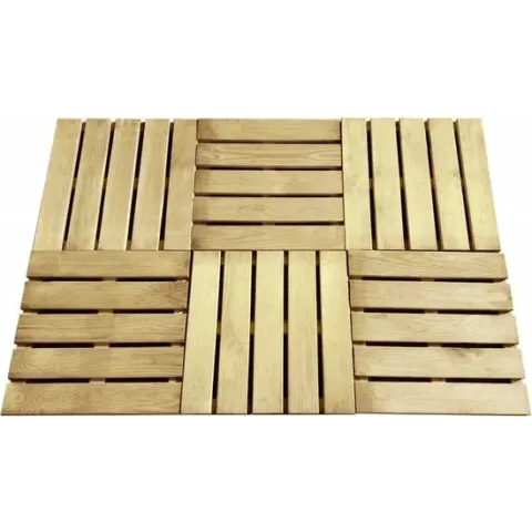 Terrastegels 6 st 50x50 cm FSC hout groen