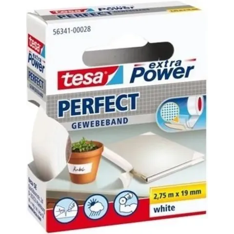 Tesa Extra Power Perfect Plakband - Wit - 10 mm x 2,75 m
