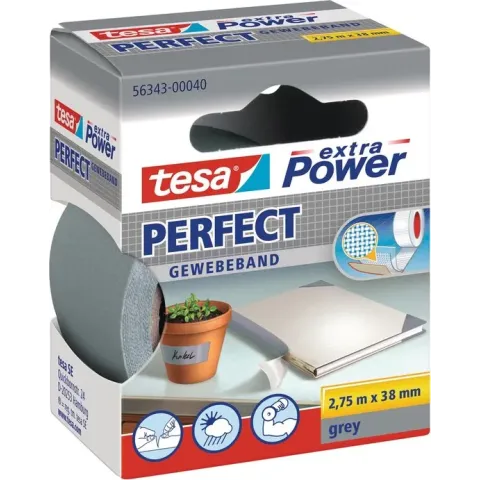 Tesa tape 2.75m x38mm grijs