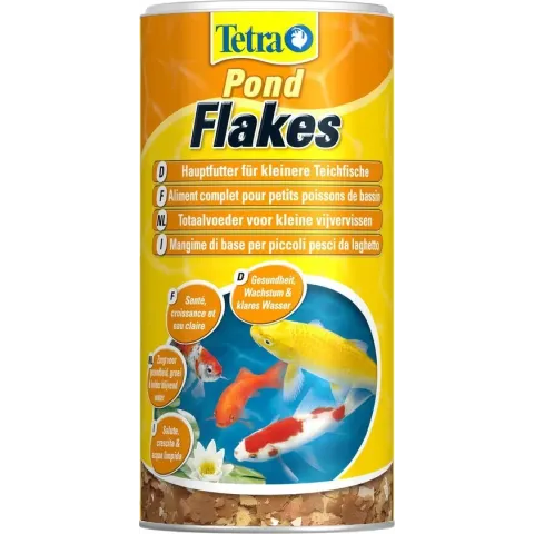 Tetra Pond Flakes Kleine En Jonge Tuinvijvervissen - Visvoer - 1 L