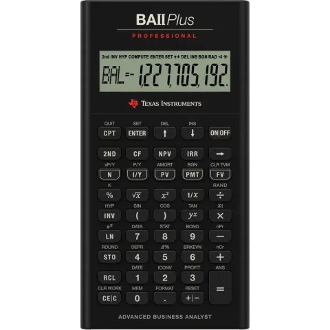 Texas financiële rekenmachine BA II Plus Professional
