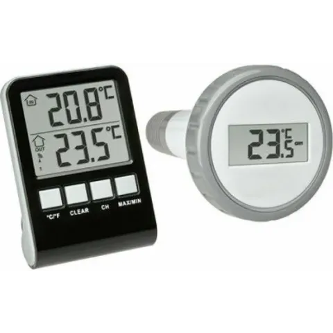 TFA Dostmann Funk-Poolthermometer Palma Pool thermometer Black