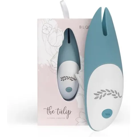 The Tulip Clitoris Vibrator – Vibrators voor Vrouwen – Stijlvolle Clitoris Vibrator – Inclusief Oogmasker en Toy Bag - Blauw