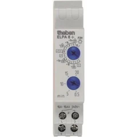 Theben 0060003 ELPA 6 plus - Elektronische trapverlichtingstimer, timer, timer, geoptimaliseerd voor LED-verlichting