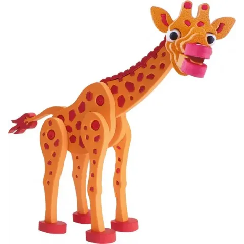 Toi-toys 3d Puzzel Giraffe Junior 31,5 Cm Foam Oranje 104-delig