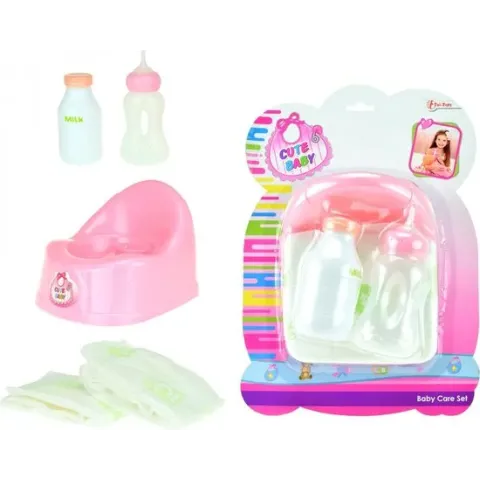 Toi-toys Potje, Drinkfles En Luier Voor Babypop Meisjes