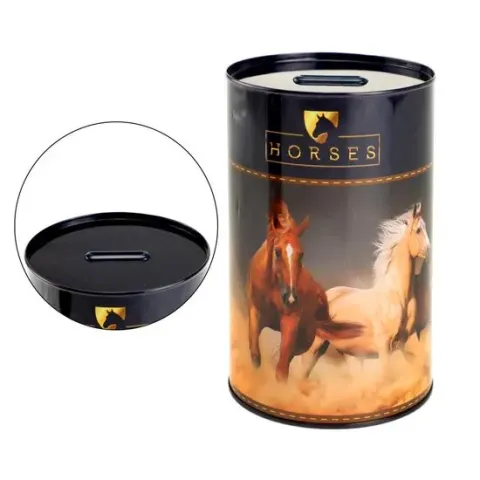 Toi-toys Spaarpot Horses Pro 15 X 10 Cm Zwart/bruin