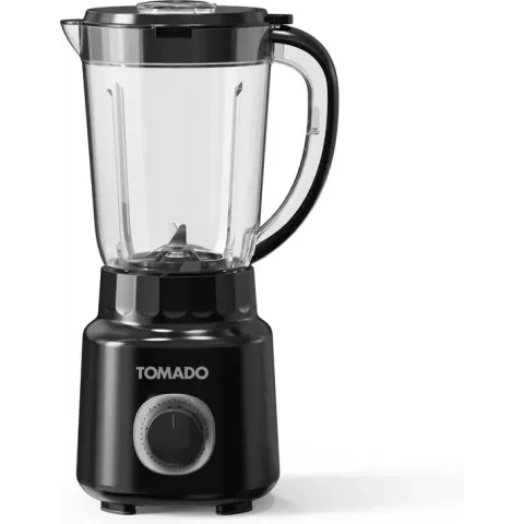 Tomado TTB1501B - Blender - 1,5 liter - 2 snelheden - 500W - Pulsestand - RVS mes -  Zwart