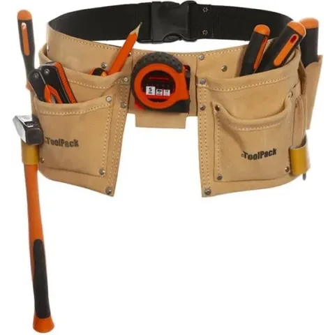 Toolpack Dubbele buidel gereedschapsriem Hobby leer 366.020