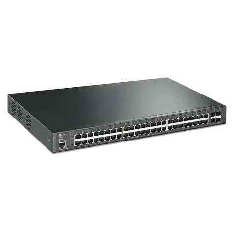 TP-Link JetStream 52-Port Gigabit and 4-Port 10GE SFP+ L2+ Managed Switch with 48-Port PoE+