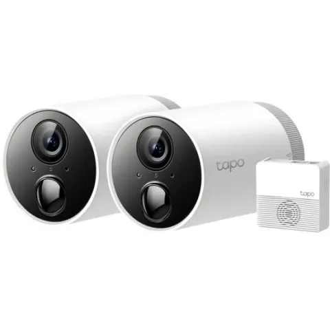 TP-Link Tapo C400S2 - 2 beveiligingscamera's voor binnen & buiten + hub -  1080P - Tot 180 dagen batterij - IP-camera