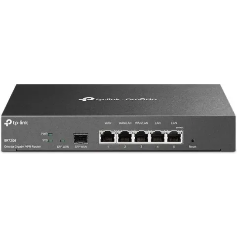 TP-LINK TL-ER7206 bedrade router Gigabit Ethernet Zwart