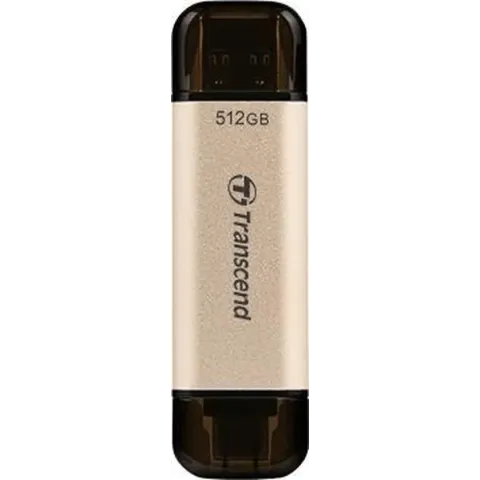 Transcend JetFlash 930C USB flash drive 512 GB USB Type-A / USB Type-C 3.2 Gen 1 (3.1 Gen 1) Goud