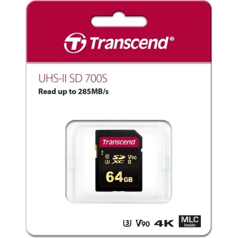 Transcend TS64GSDC700S flashgeheugen 64 GB SDXC Klasse 10 MLC