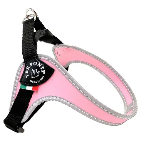 Tre Ponti Fibbia Basic Tuig Roze&Reflectie - Hondenharnas - 48 - 62 cm Tot 9 Kg