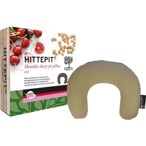 Treets Hittepit Eco kersenpitkussen - U-model - Bruin