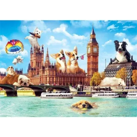 Trefl Puzzel Hondjes in London: 1000 stukjes
