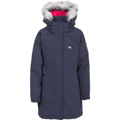 Trespass Childrens Girls Fame Waterproof Parka Jacket (Navy)