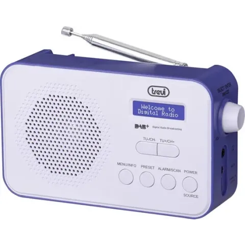 Trevi - Draagbare radio DAB/DAB+, 7F92, Blauw/wit