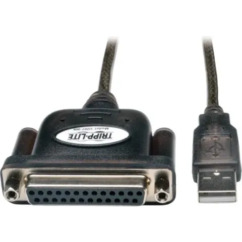 Tripp-Lite U207-006 Hi-Speed USB to IEEE 1284 Parallel Printer Gold Adapter Cable (USB-A to DB25 M/F), 6-ft. TrippLite