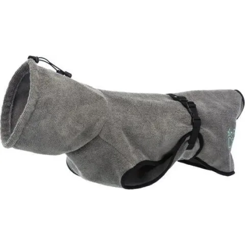 Trixie badjas hond badstof grijs 40 cm