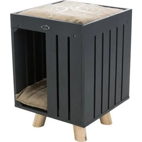 Trixie be nordic kattenhuis alva antraciet / zand 36x36x51 cm