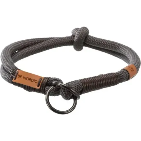 Trixie be nordic slip halsband voor hond  donkergrijs / bruin 50x1,3 cm