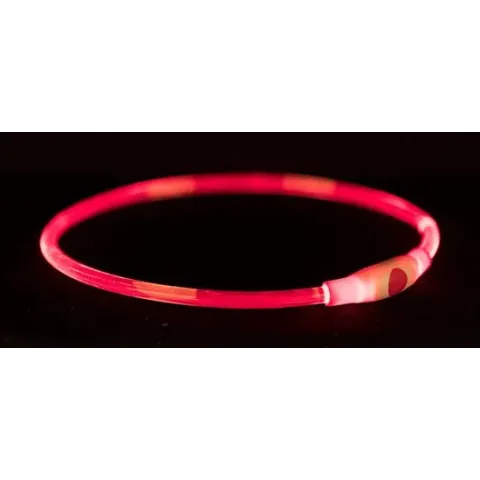 Trixie flash lichtring voor de hond, S-M, rood