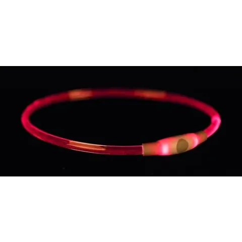 Trixie halsband voor hond usb flash light lichtgevend oplaadbaar multi 65x0,8 cm