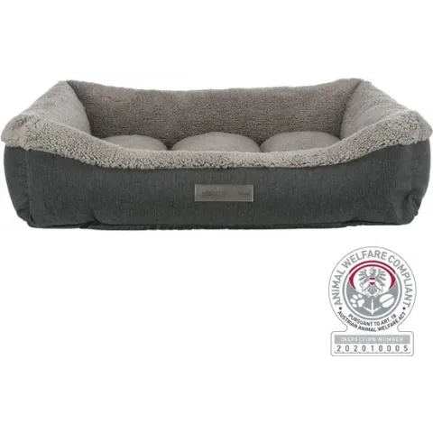 Trixie - Hondenmand Orthopedisch Vitaal Bendson - Afmetingen: 90 × 60 cm - Kleur: donkergrijs/lichtgrijs