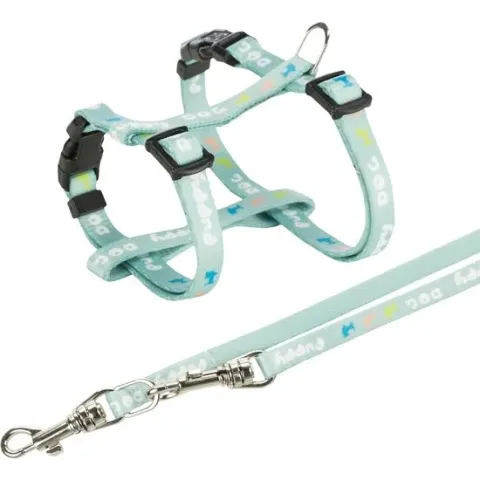 Trixie Junior Puppytuig Met Riem Mintgroen 23-34X0,8 CM  / 2 MTR
