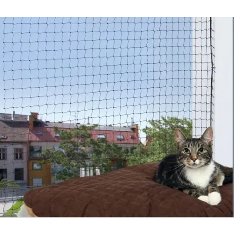 Trixie kattenbeschermnet zwart 3x8 mtr