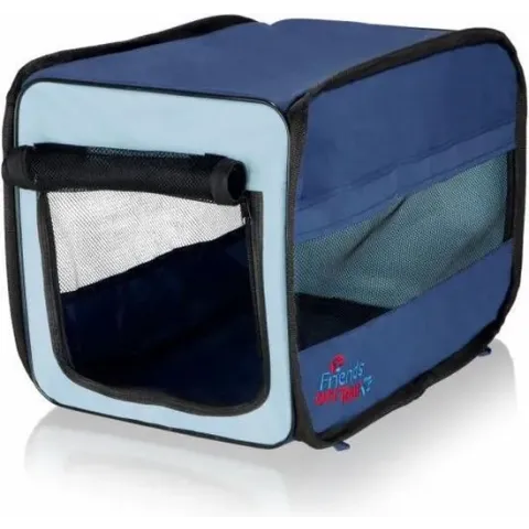 Trixie reismand twister opvouwbaar donkerblauw / lichtblauw 45x45x64 cm