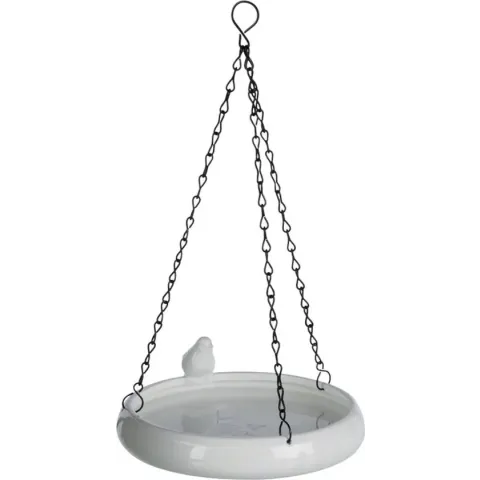 Trixie vogeldrinkschaal hangend keramiek wit 21x21 cm 500 ml