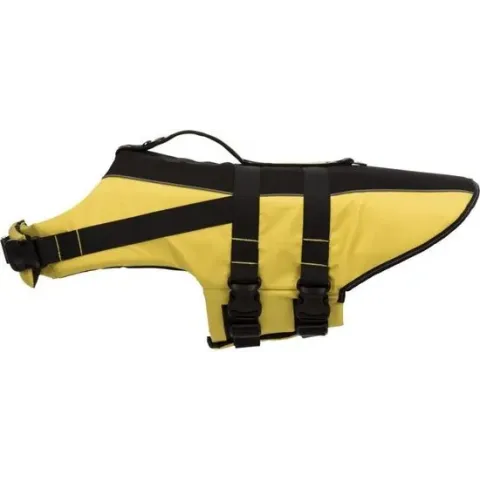 Trixie zwemvest geel / zwart 42-66x35 cm