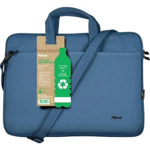 Trust Bologna Laptoptas - Milieuvriendelijk Eco - Gerecycled materiaal - 16 inch – Blauw