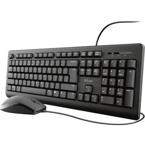 Trust Primo - Stille Keyboard en Muis set - Qwerty US