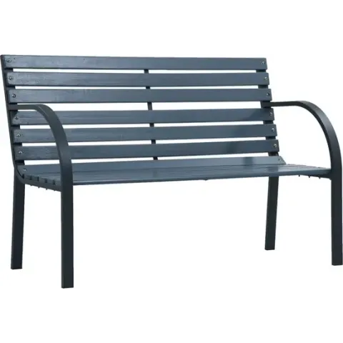 Tuinbank 120 cm hout grijs