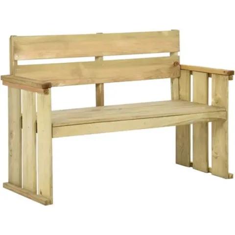 Tuinbank 121 cm geïmpregneerd grenenhout