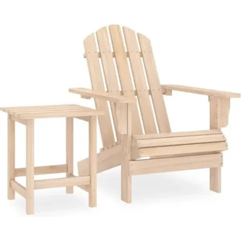 Tuinstoel Adirondack met tafel massief vurenhout